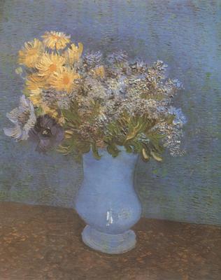 Vincent Van Gogh Vase wtih Lilacs,Daisies and Anemones (nn04) China oil painting art